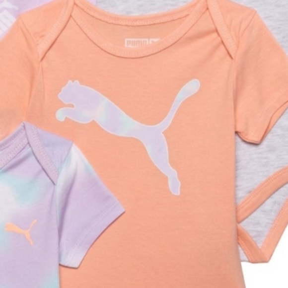 Puma Cotton Jersey Bodysuits 5-pk Short Sleeve - Picture 6 of 7
